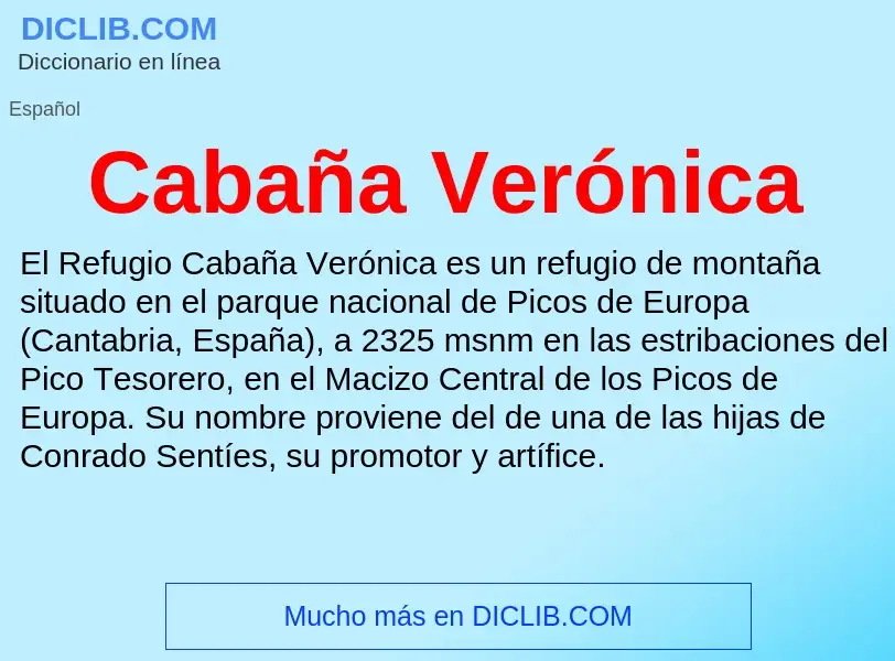 Was ist Cabaña Verónica - Definition