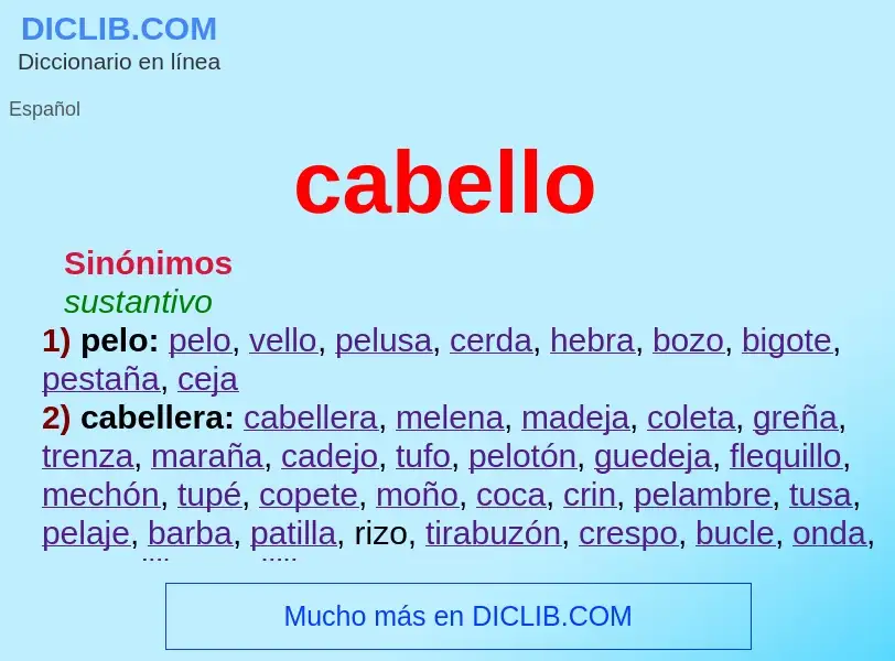 What is cabello - definition