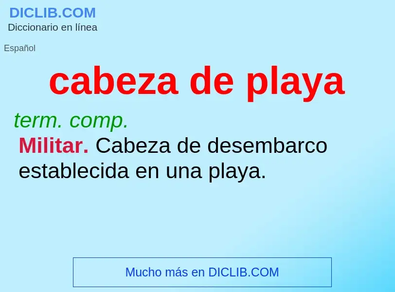 ¿Qué es cabeza de playa? - significado y definición