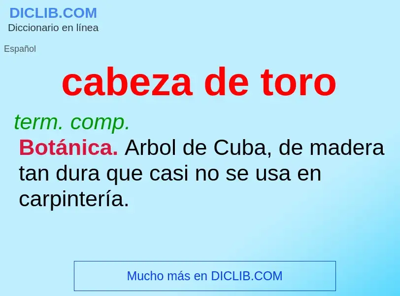 ¿Qué es cabeza de toro? - significado y definición