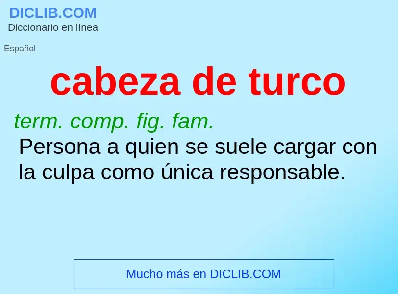 ¿Qué es cabeza de turco? - significado y definición