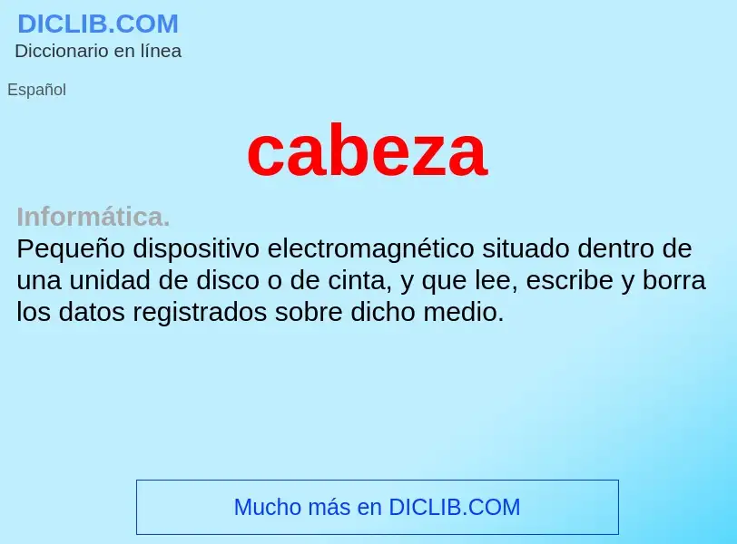 What is cabeza - definition