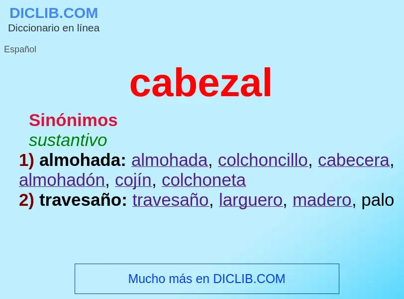 What is cabezal - meaning and definition