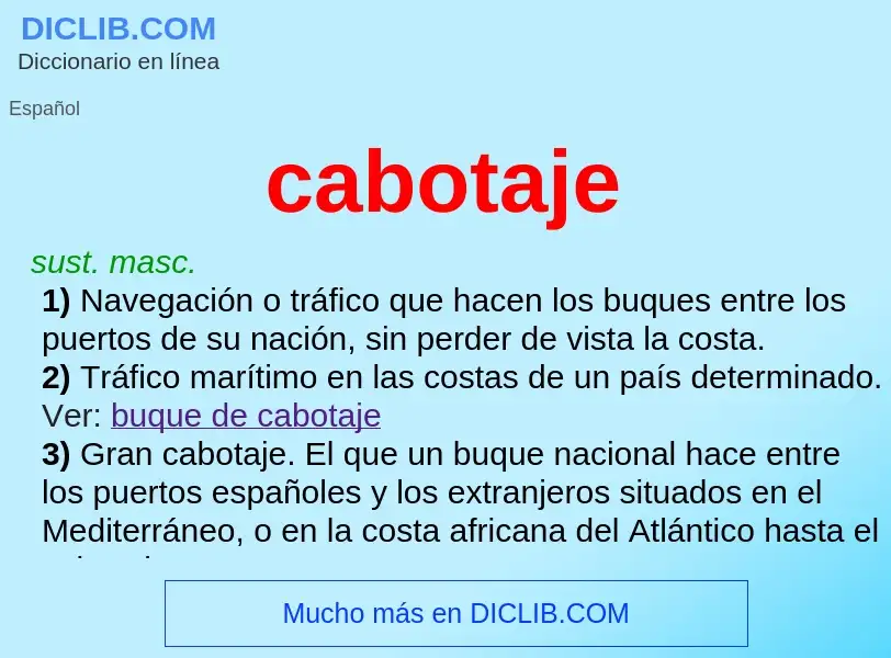 O que é cabotaje - definição, significado, conceito