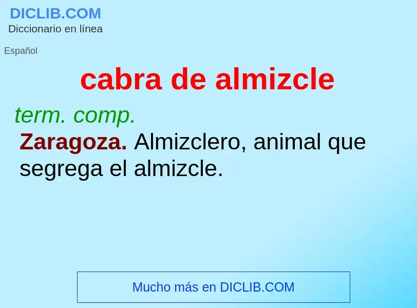 Was ist cabra de almizcle - Definition