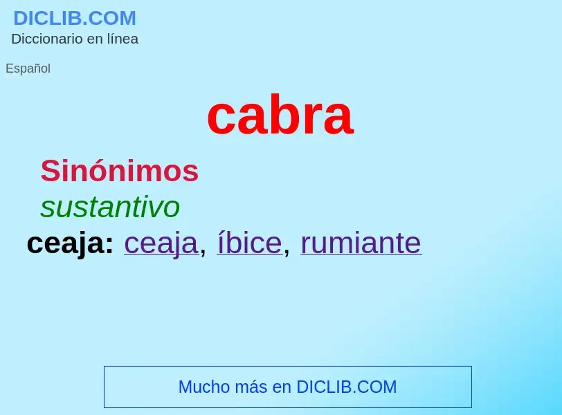 Wat is cabra - definition