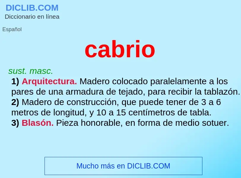 ¿Qué es cabrio? - significado y definición