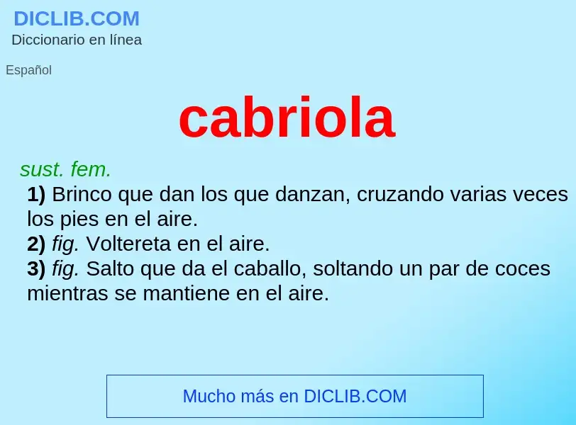 Was ist cabriola - Definition