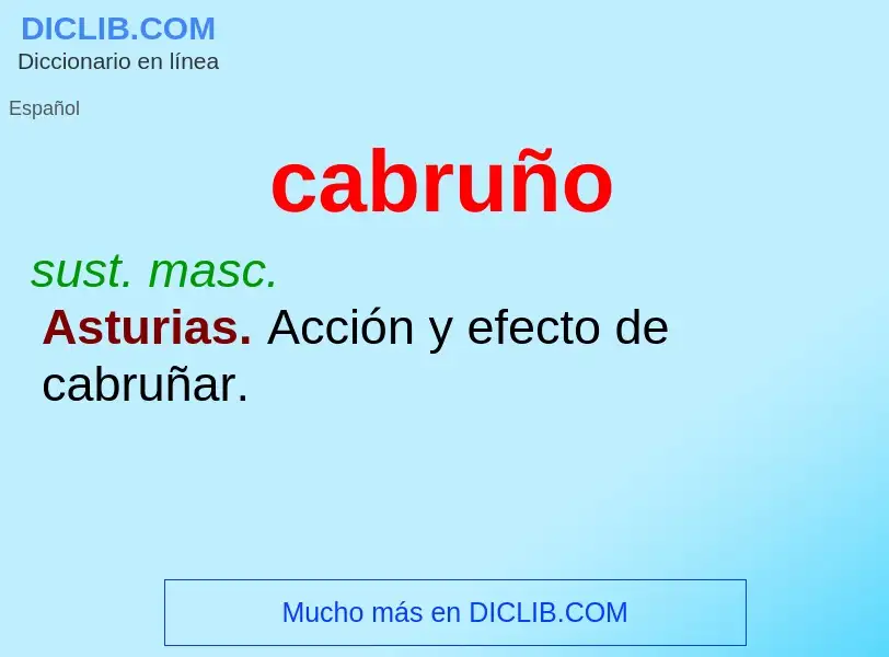 ¿Qué es cabruño? - significado y definición