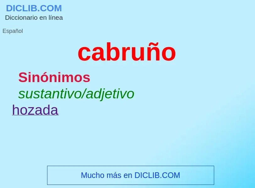 ¿Qué es cabruño? - significado y definición