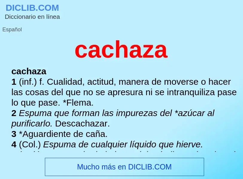 What is cachaza - definition