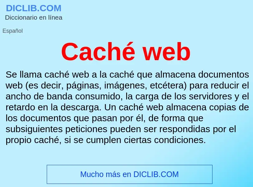 Wat is Caché web - definition