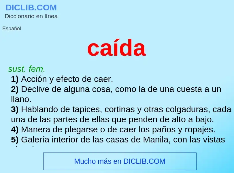 What is caída - meaning and definition