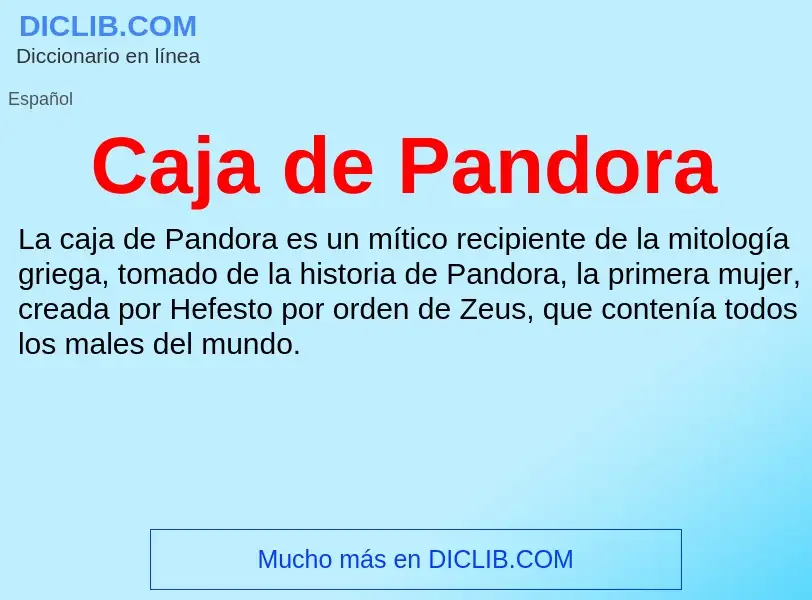 Что такое Caja de Pandora - определение