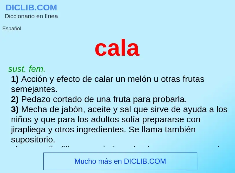 O que é cala - definição, significado, conceito