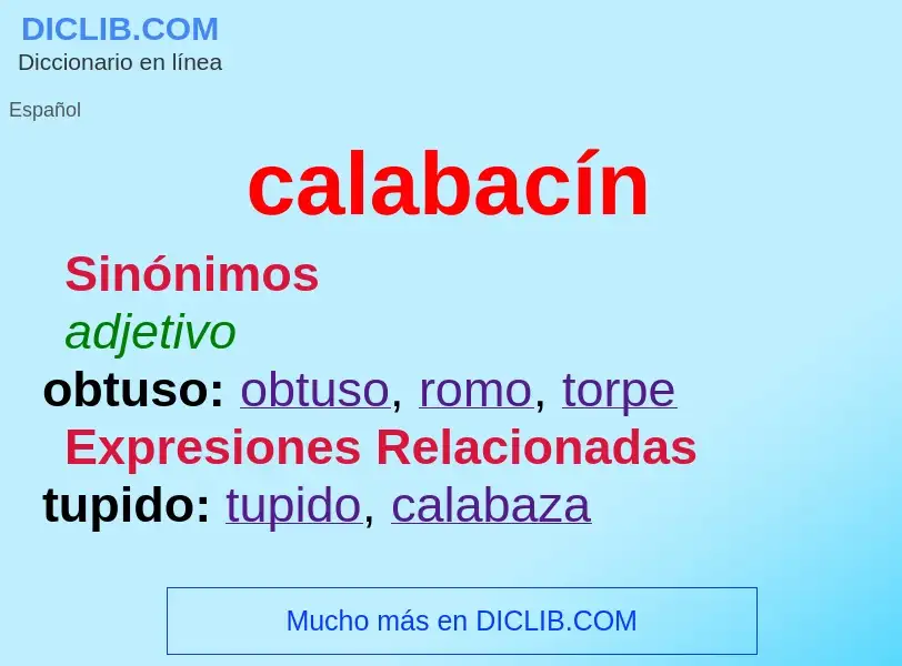 What is calabacín - definition