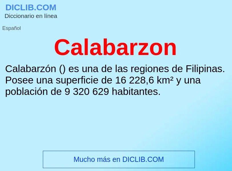 Wat is Calabarzon - definition