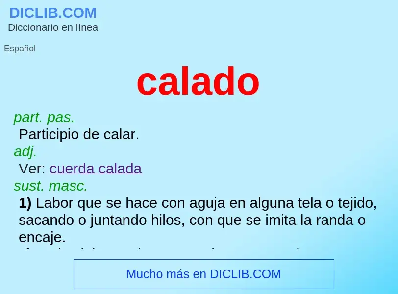 Wat is calado - definition