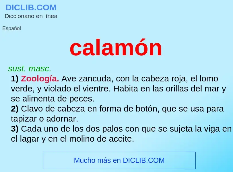 Was ist calamón - Definition