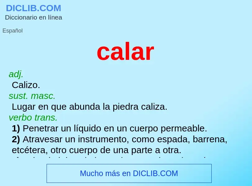 What is calar - meaning and definition