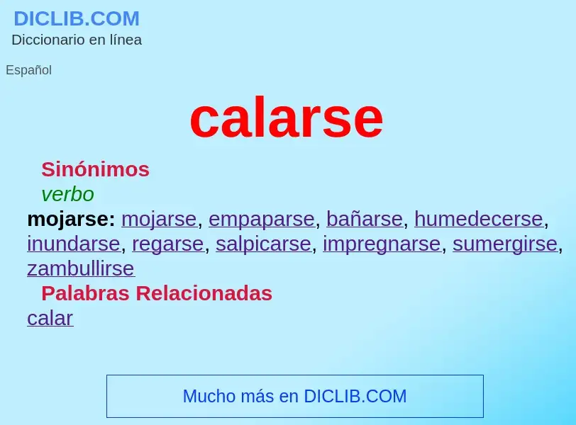 O que é calarse - definição, significado, conceito