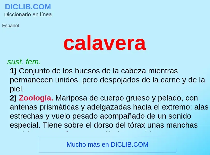 Wat is calavera - definition