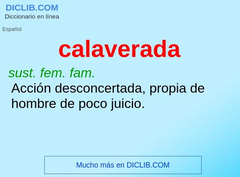 Wat is calaverada - definition