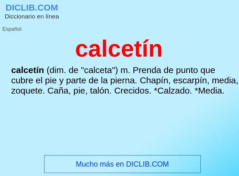 Wat is calcetín - definition