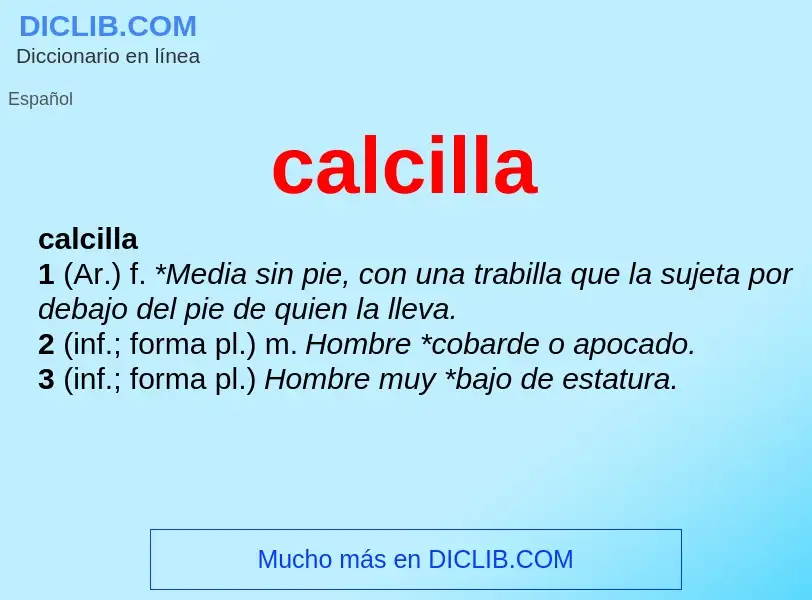 What is calcilla - definition