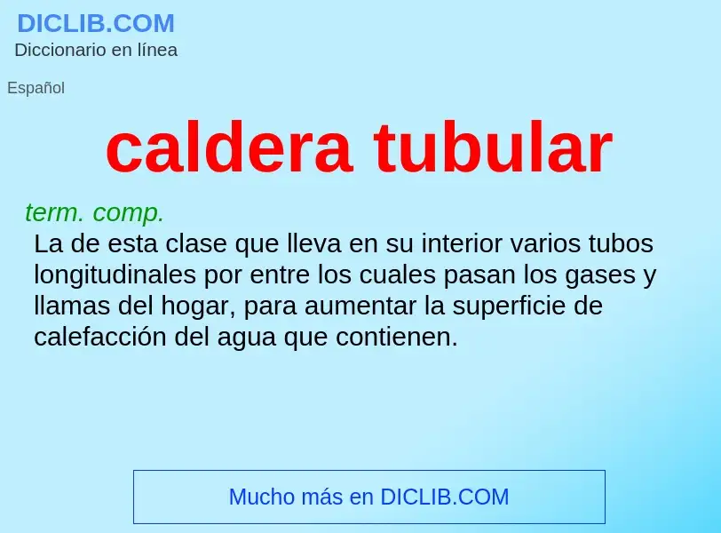 What is caldera tubular - definition