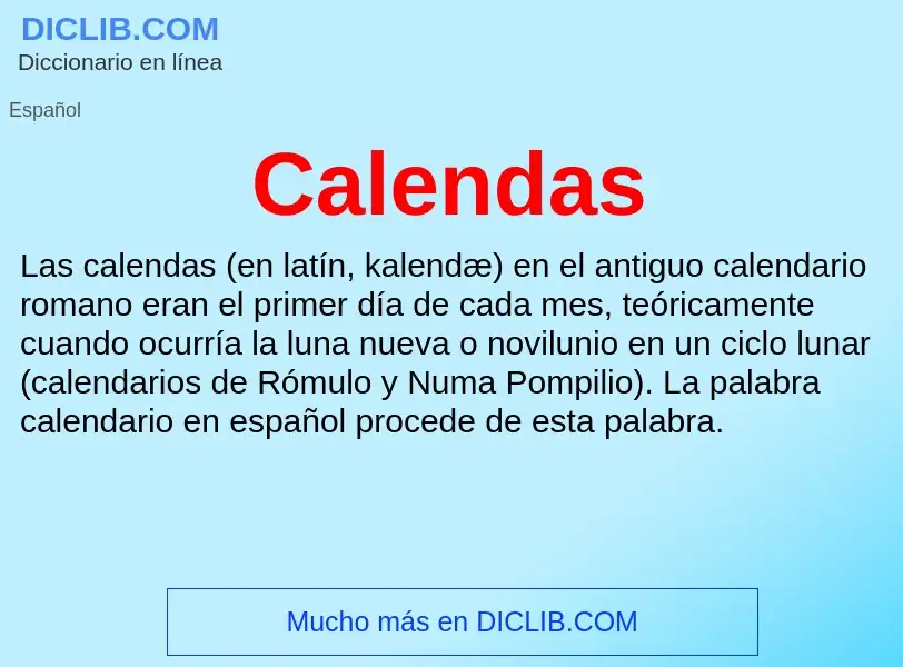 Что такое Calendas - определение