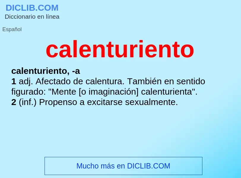 Wat is calenturiento - definition