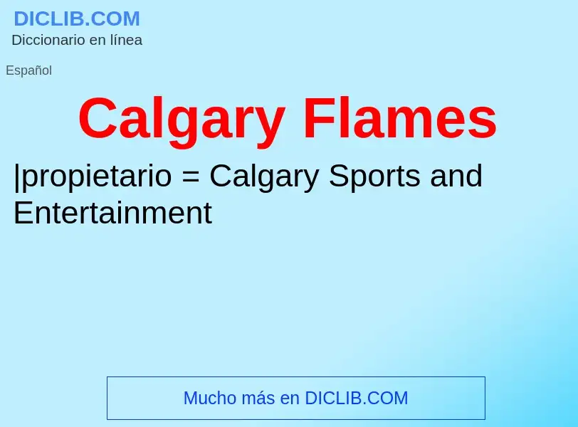 Wat is Calgary Flames - definition