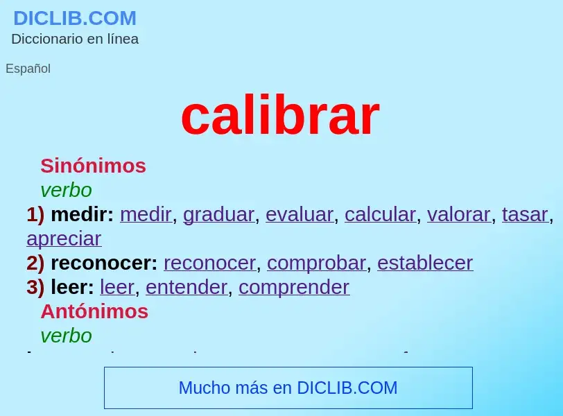 What is calibrar - definition