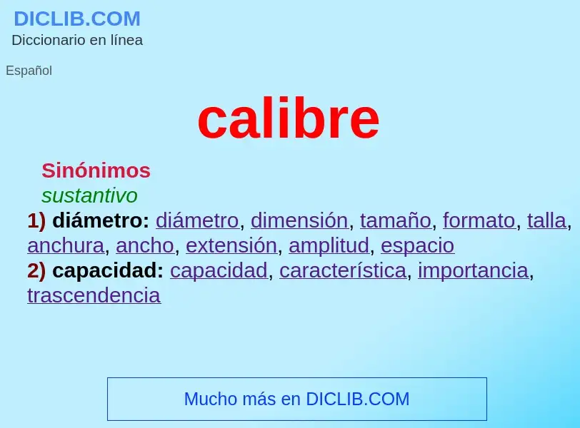 What is calibre - definition