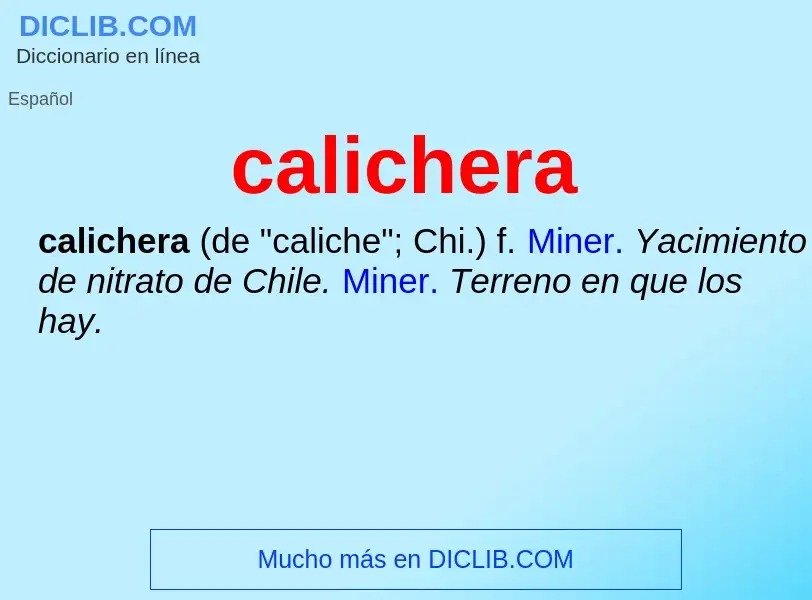 Что такое calichera - определение