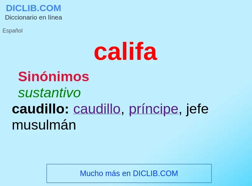 What is califa - definition