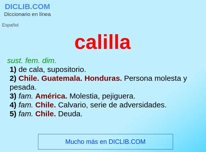 What is calilla - definition