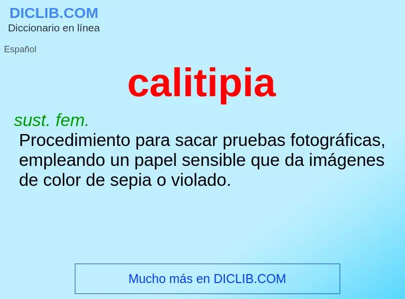 Что такое calitipia - определение