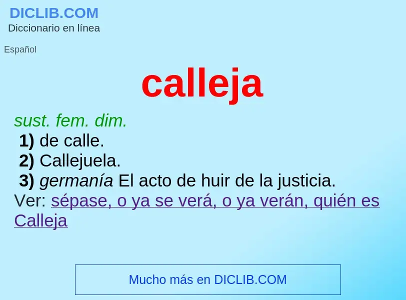 Was ist calleja - Definition