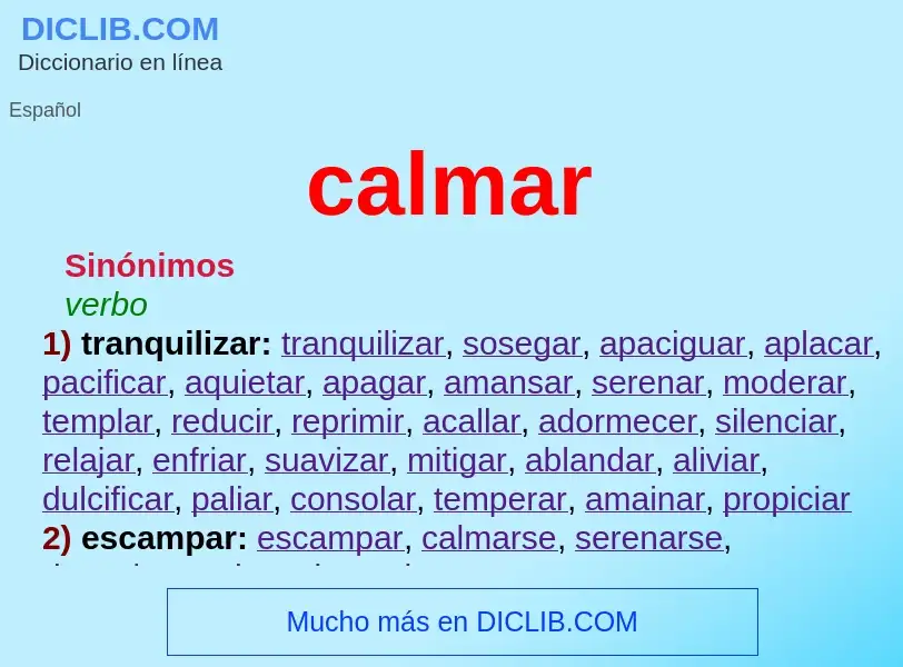 What is calmar - meaning and definition