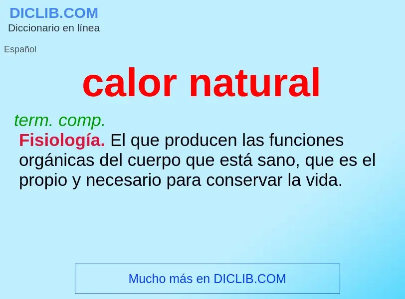 What is calor natural - definition