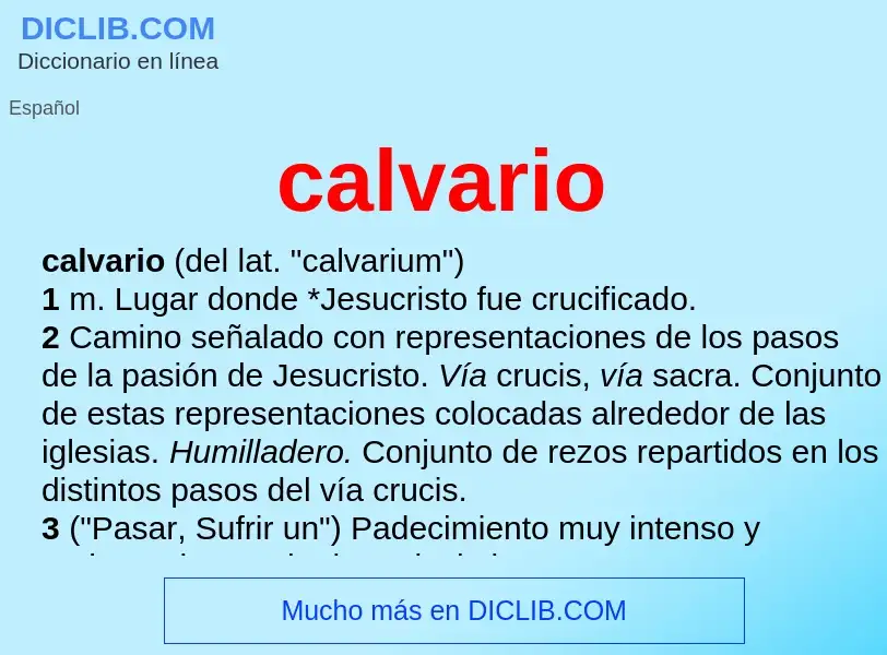 Che cos'è calvario - definizione