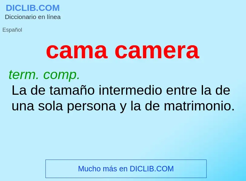 Wat is cama camera - definition