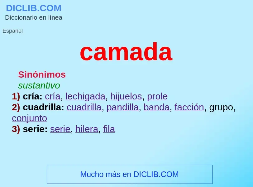 What is camada - definition