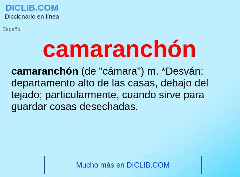 Wat is camaranchón - definition