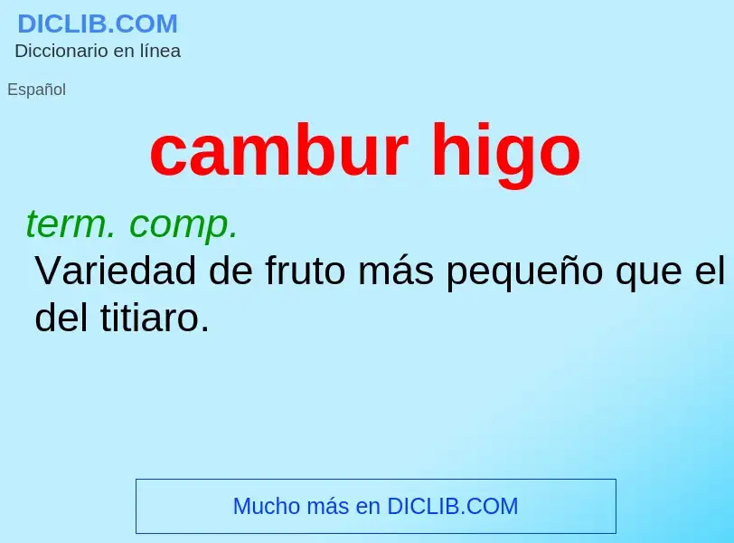 Wat is cambur higo - definition