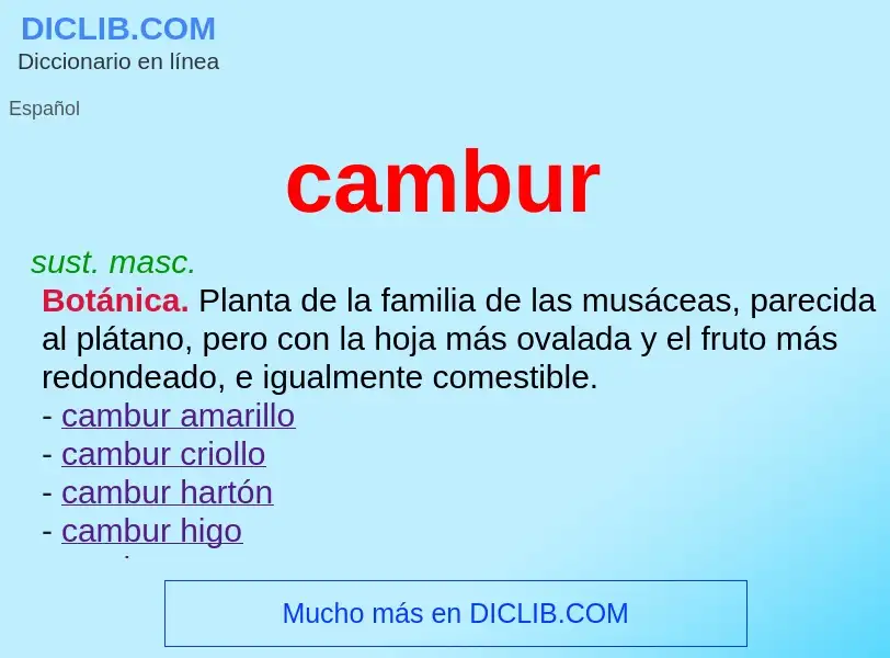 Wat is cambur - definition