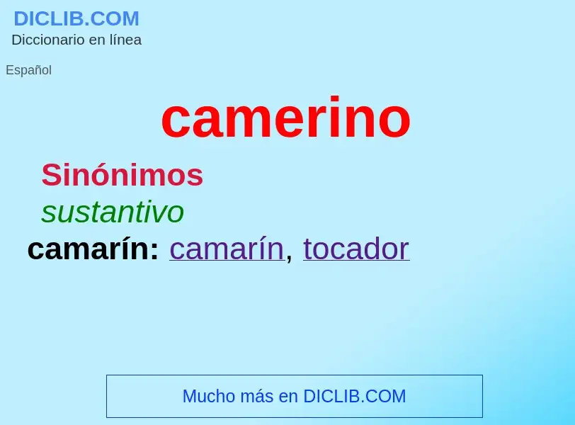 What is camerino - meaning and definition