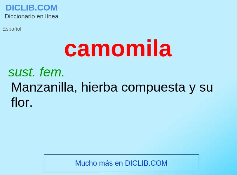 What is camomila - definition